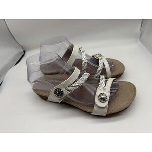 Aetrex Women's Jillian Braided Orthopedic Adjustable Sandal Shoe Size 8